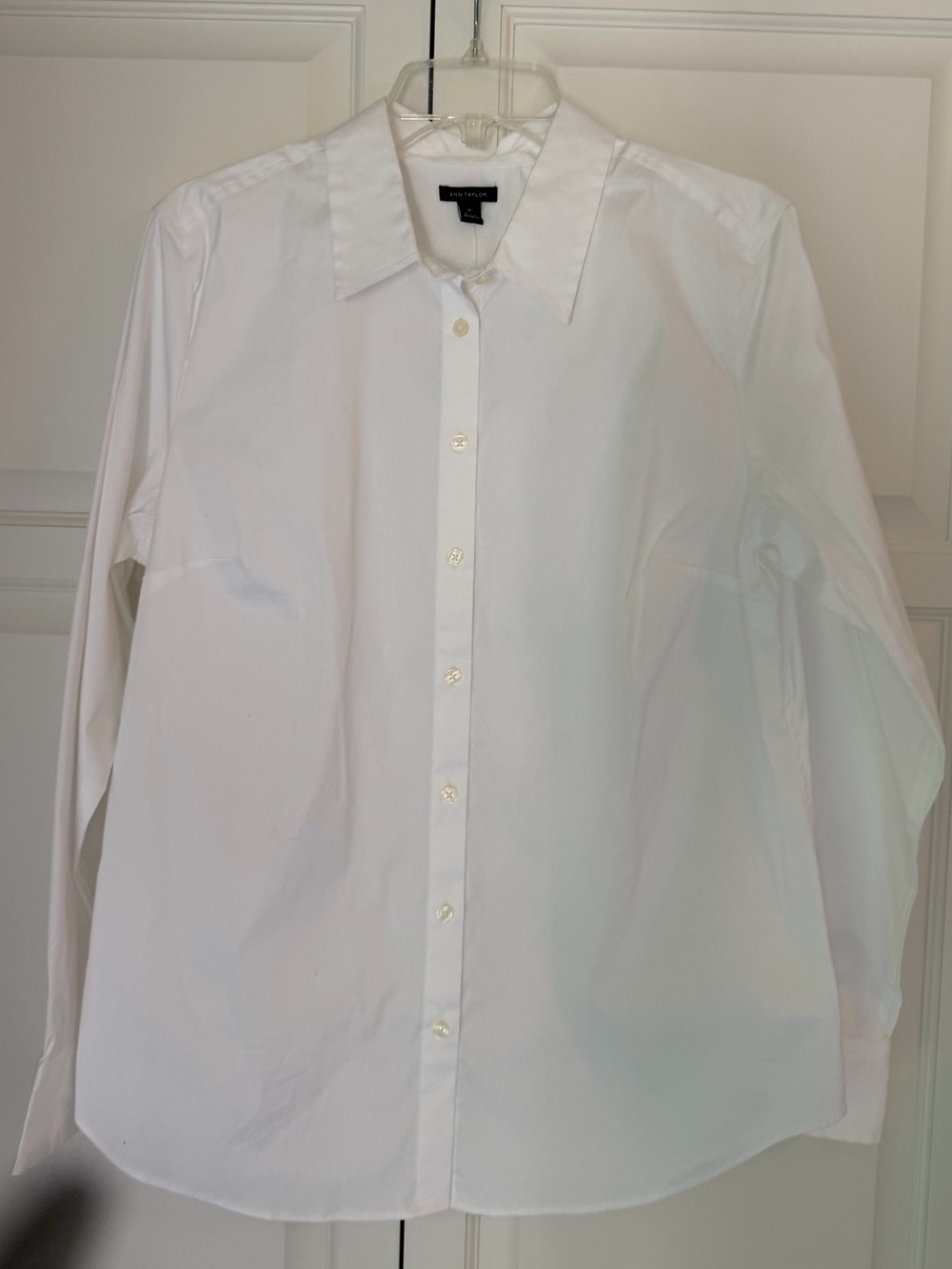 NWT Ann Taylor White Button-Up Dress Shirt